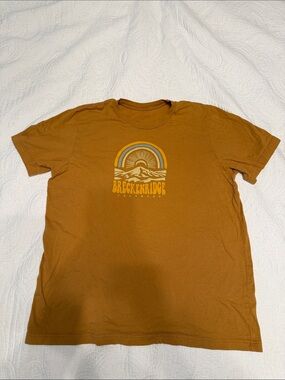 breckenridge Rust Orange Short-Sleeve Tee with Sunrise Graphic